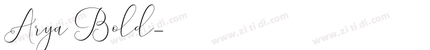 Arya Bold字体转换